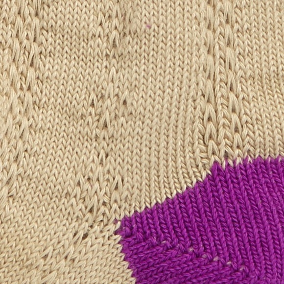 🆕 NWT Free People 'Assembly' Crew Socks Beige Purple - Picture 3 of 4